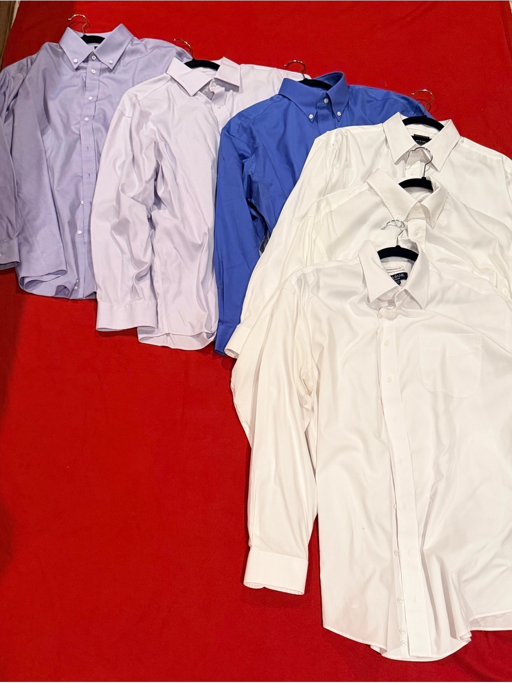 6 for $35 Jos. A. Bank Men's Dress Shirts - White, Blue, Light Purple
